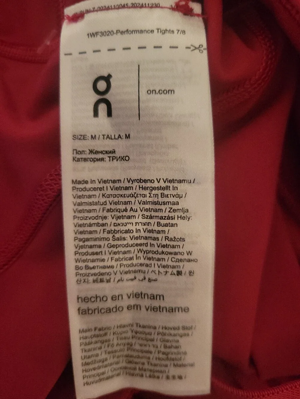 On Performance Tights 7/8 Leggings Pink High Rise Pocket Running Yoga Medium - Picture 14 of 14